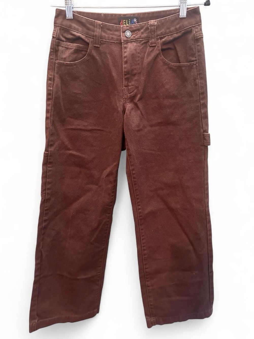 Brown dELIA*s Cotton Wide Leg Carpenter Pants Size Small